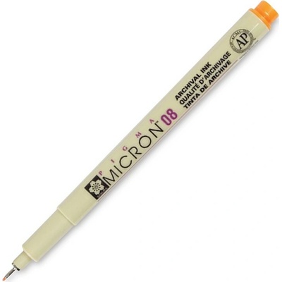Technický liner SAKURA Pigma Micron 08 oranžový 0,5 mm