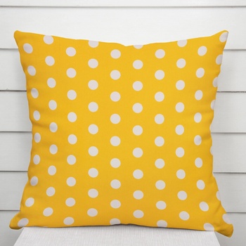 Biante bavlna Sandra SA-598 Biele bodky na žltom 45 x 45 cm