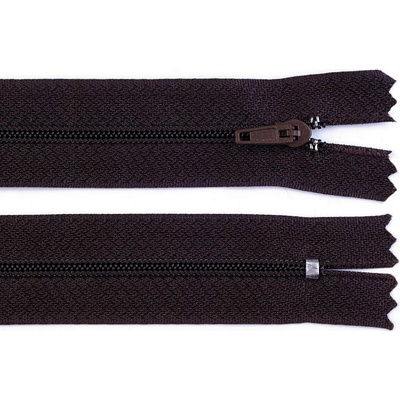 Prima-obchod Spirálový zip No 3 délka 45 cm pinlock, barva 304 hnědá čokoládová