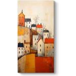 TopMebel " Houses on the Hill" TopMebel картина на платно дигитален печат 50x100x3cm