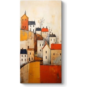 TopMebel " Houses on the Hill" TopMebel картина на платно дигитален печат 50x100x3cm