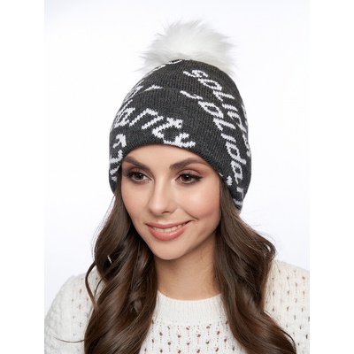 Dámská pletená čepice 9024 šedá