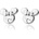Olivie strieborné náušnice Mouse 5521