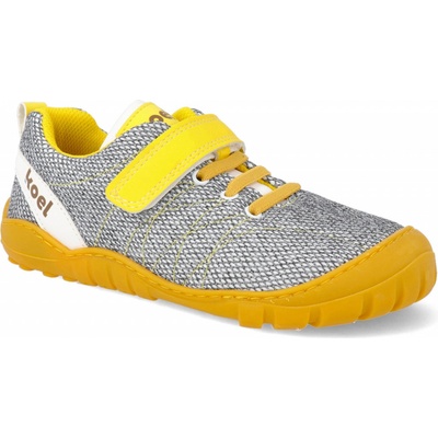 Koel barefoot tenisky Maxim Mesh Yellow vegan šedé