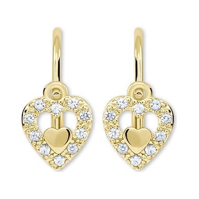 Soliter Dievčenské srdiečkové náušnice zo zlata 239 001 00779