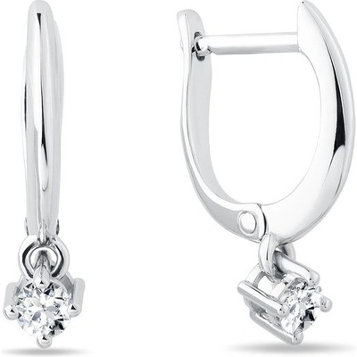 Klenota z bílého zlata s visacími diamanty k0606032