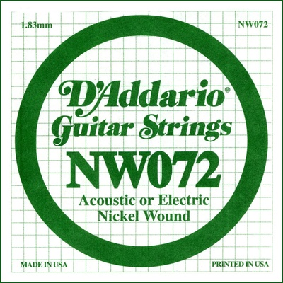 D'Addario NW 072 Единична струна за китара (NW072)