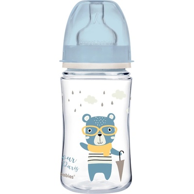 Canpol babies Антиколик шише Canpol Easy Start - Bonjour Paris, 240 ml, Синьо (35/232_blu)