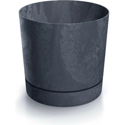 Prosperplast Kvetináč TUBOS P betónový efekt antracitová matná, 14,8 cm