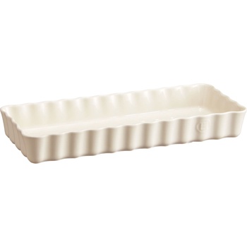 Emile Henry Форма за тарт керамична 15 x 36 см, кремава (EH026034)