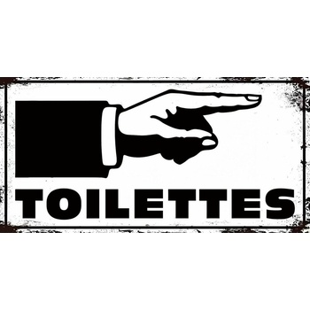 Ceduľa značka Toilettes