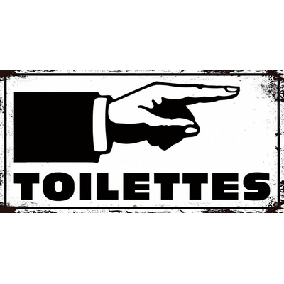 Ceduľa značka Toilettes
