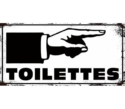 Ceduľa značka Toilettes