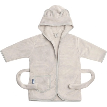 Sensillo Бебешки халат с качулка Sensillo - Teddy Bear, 1-2 г, сив (SILLO-50002)