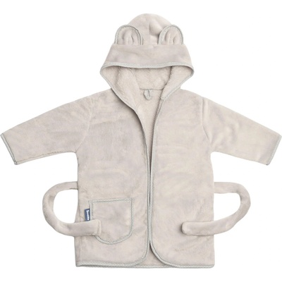 Sensillo Бебешки халат с качулка Sensillo - Teddy Bear, 1-2 г, сив (SILLO-50002)