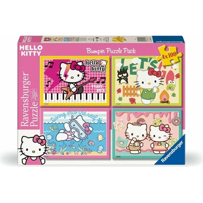 Ravensburger sada 4x100 dielov Hello Kitty