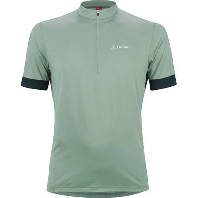 Löffler Мъжка фланелка с къс ръкав за колоездене Löffler Bike Shirt Half-Zip Pukka Cycling jersey - Cottage - размер 56 (EU) (056-3502-0515)