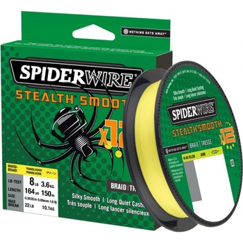 Spiderwire šnúra Stealth Smooth12 Hi-Vis Yellow 150m 0,07mm 6kg