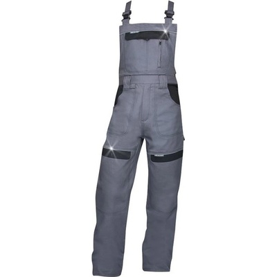 Ardon H8405 montérkové nohavice s náprsenkou COOL TREND sivá čierna