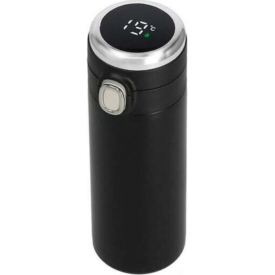 Springos nerezová termoska s ukazovateľom teploty 350 ml čierna