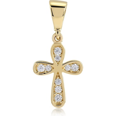 Lillian Vassago Zlatý přívěsek se zirkony Křížek LLV11 GP094Y