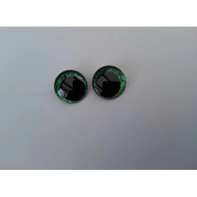 Bezpečnostní oči 18mm glitrové zelené