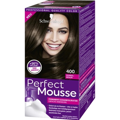 Schwarzkopf Perfect Mousse Permanent Color barva na vlasy 400 tmavě hnědý