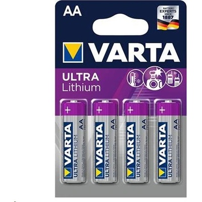 VARTA ultra батерия с дълъг живот aa, литиева, 4 бр. в опаковка 6106301404 (6106301404)
