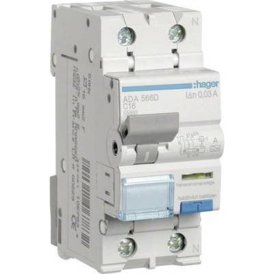 Hager 2-pólový 16 A 0.03 A 240 V ADA566D