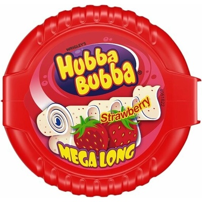 Wrigley's Hubba Bubba Mega Long žuvačka s jahodovou príchuťou 56 g