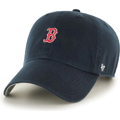 47 brand Шапка 47 brand Boston Red Sox MLB в тъмносиньо с апликация B-BSRNR02GWS-NY (B.BSRNR02GWS.NY)