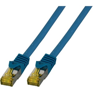 EFB Elektronik RJ45 пач корда кат. 6a с кат. 7 едножилен кабел, S-FTP, синя, EFB (0.50 м) (MK7001.0,5BL)