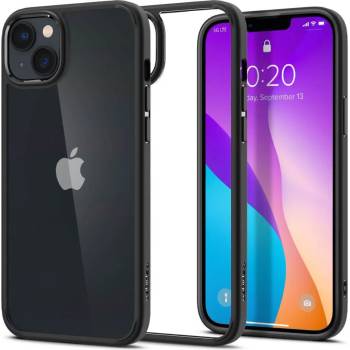 Spigen Противоударен Калъф за iPhone 14, SPIGEN Ultra Hybrid Case, Черен (ACS05041)