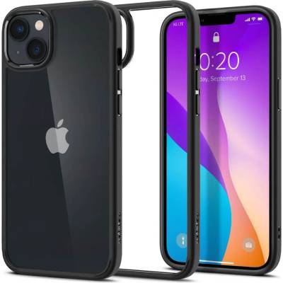 Spigen Противоударен Калъф за iPhone 14, Spigen Ultra Hybrid Case, Черен (ACS05041)