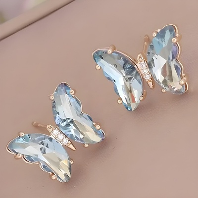 HARAHU Обеците lo-29245 - Светло Синя kp29245 (lo-29245)