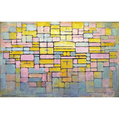 Plakát, Obraz - Tableau no. 2 / Composition no. V, 1914, Mondrian, Piet, 40 × 26.7 cm