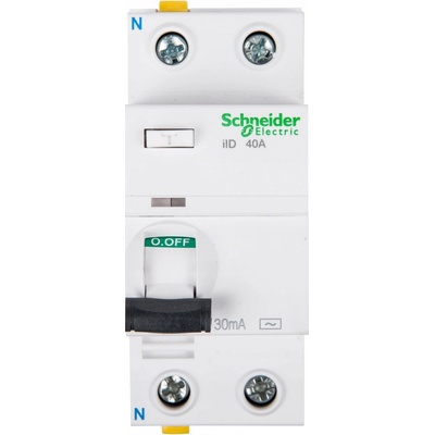 Proudový chránič 2P 40A 30mA typ AC, A9Z11240 Schneider Electric