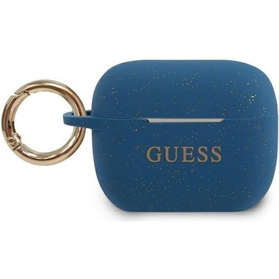 Guess Калъф Guess Silicone Glitter за AirPods Pro, син