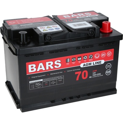 Bars AGM LINE 12V 70Ah 760A BM70