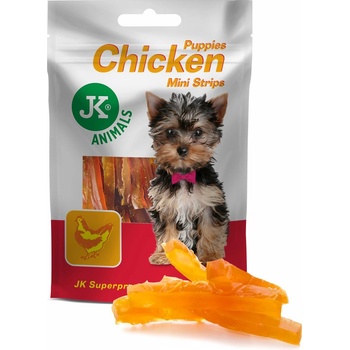 JK ANIMALS Meat Snack Puppy Chicken Strips sušené kuřecí proužky pro štěňata 50 g