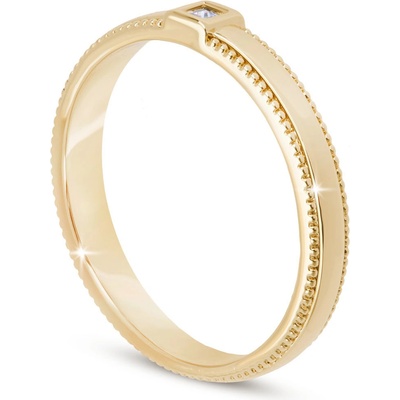 Biju Jemný pozlacený prsten se zirkonem 4000452