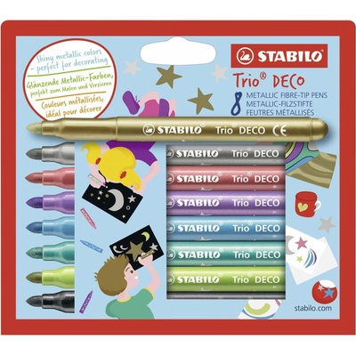 Fixa STABILO Trio DECO súprava 8 ks