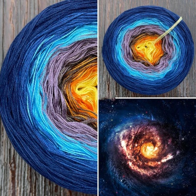 ColorfulLmadeshop Příze Čarovné klbko (3n) 1000m Galaxy Collection - Galaxy VI