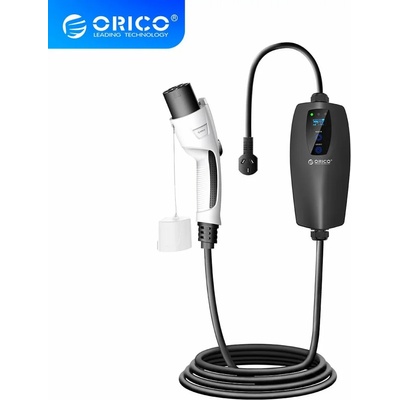 Orico Зарядна станция за автомобил Orico EV-CHARGER, 16A, 3.5kW, 5м кабел, IP66 (AUG416-EU-05-BK-BP)