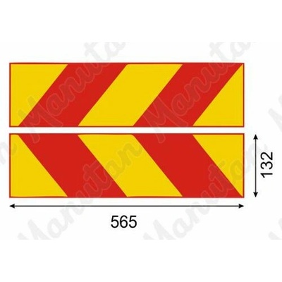 Výstražné tabule pro tahače, hliník 565 x 132 mm