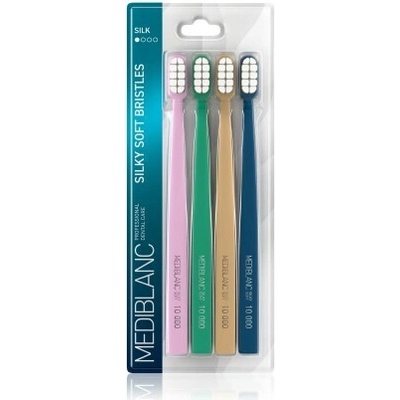 MEDIBLANC Silky Bristles zubní kartáček Soft 4 ks