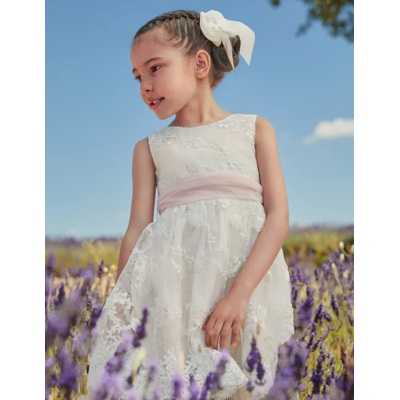 Abel & Lula Официална дантелена рокля в бяло Abel&Lula