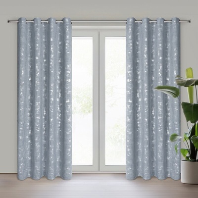 Takoy Závěs SOLANA v eko stylu s viditelnou vazbou a pololesklým jemným potiskem 140 x 250 cm-HF-463695 | 140 x 250 cm