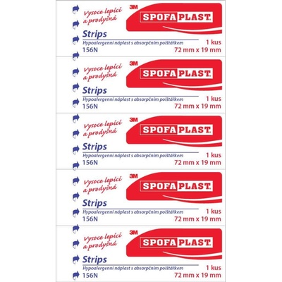 3M Spofaplast 156 kusová textilná náplasť 72 x 19 mm 5 ks