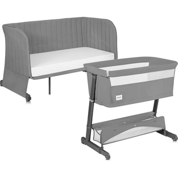 Lionelo Бебешко легло 5 в 1 Lionelo - Thomi Plus, Grey Concrete (5903771719865)